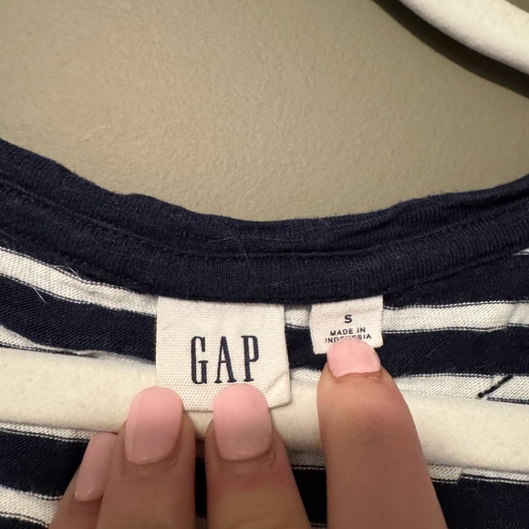 GAP Navy and White Stripe T-Shirt Dress Size S - Picture 4 of 4